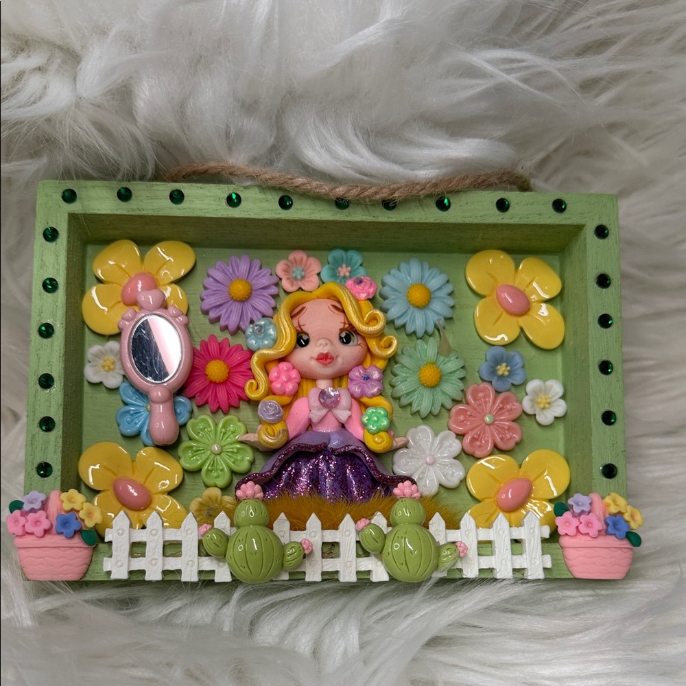 Rapunzel Hand Crafted Fairy Blossom Wall Art - colorful